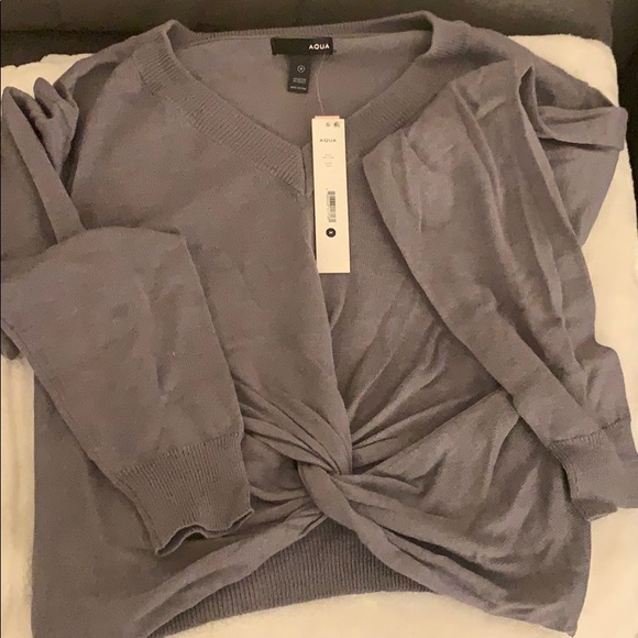 Aqua Sweaters - Grey Sweater